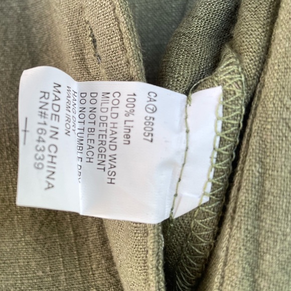 Petal & Pup Pants & Jumpsuits Maverick Jumpsuit In Olive 0 Linen